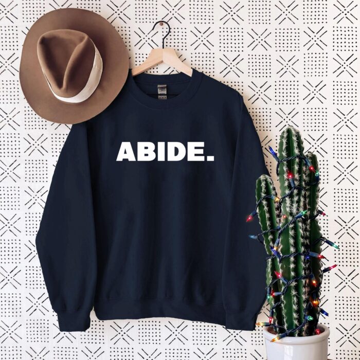 Abide. Bold Minimalist Inspiring Statement Shirt